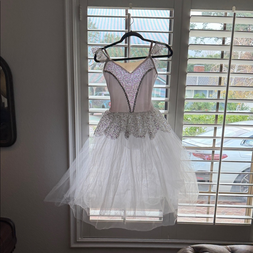 A Wish Come True White and Silver Ballet costume / tutu